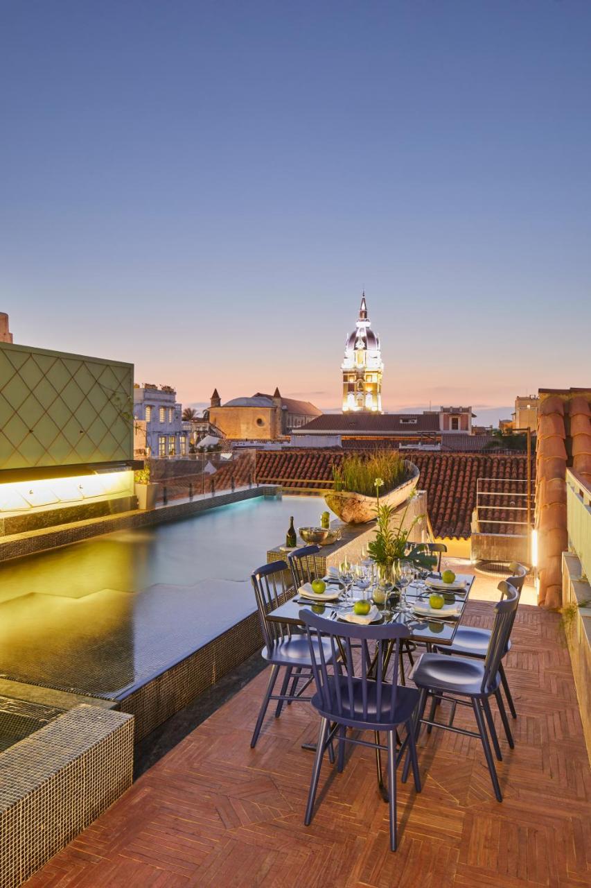 Hotel Boutique Casona Del Colegio Картахена Экстерьер фото Rooftop terrace at Hotel Casa 1800